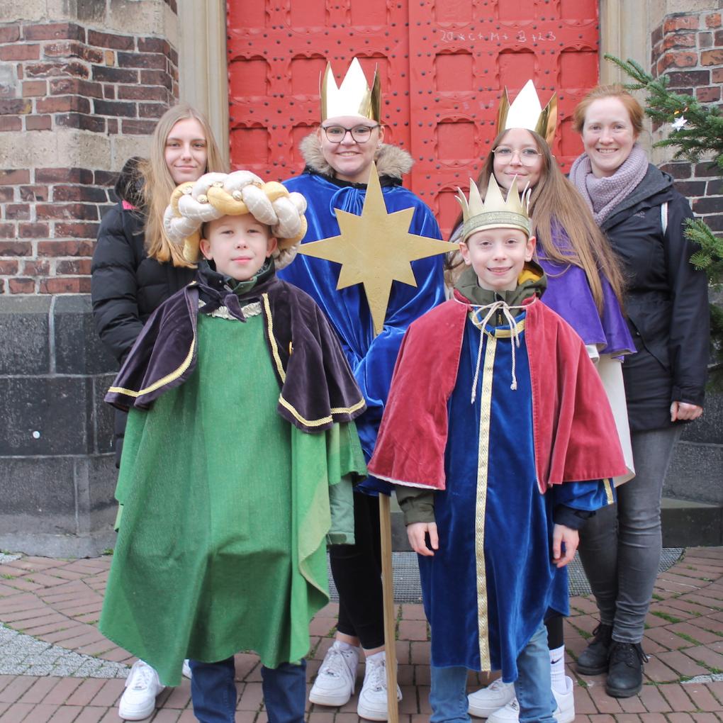 Sie vertraten in Berlin das Bistum Aachen: Kim Bahlke, Alina, Christin, Julia Böhm, Philipp und Paul aus Kaldenkirchen.