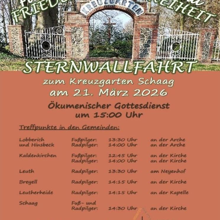 Sternwallfahrt Kreuzgarten